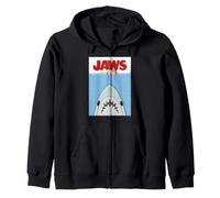 Jaws Shark Avvicinamento Nuotatore Scena Opera d'Arte Felpa con Cappuccio