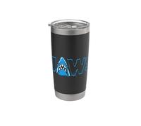 Jaws Shark Burst Logo Bicchiere termico in acciaio inox doppia parete