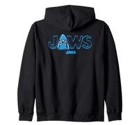 Jaws Shark Burst Logo Felpa con Cappuccio