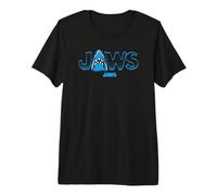 Jaws Shark Burst Logo Maglietta Premium