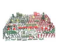 JAWSEU 330 Pezzi Soldatini Militari Giocattoli Playset per Combattimento, Soldati Militari Plastica, Campo di Battaglia Simulazione Action Figures, Giocattoli per Bambini