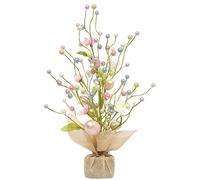 JAWSEU Albero delle Uova di Pasqua con luci, Decorazione Pasquale, Albero di Pasqua, Rami di Albero di Pasqua, Decorazione per la Casa, Festa di Nozze