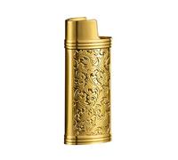 JAWSEU Custodia per Accendino in Lega di Zinco, Custodia per Accendino Vintage Portatile Bic