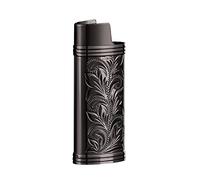 JAWSEU Custodia per Accendino in Metallo per Accendino Mini Bic, Custodia per Accendino Riutilizzabile, Elegante Custodia per Accendino Vintage per Viaggi all'aperto
