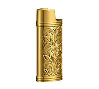 JAWSEU Custodia per Accendino in Metallo per Accendino Mini Bic, Custodia per Accendino Riutilizzabile, Elegante Custodia per Accendino Vintage per Viaggi all'aperto