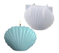 JAWSEU Stampi per Candele a Conchiglia, 3D Stella Marina Conchiglia Conchiglia stampi in Silicone a capesante, Stampo da Decorazione per Sapone a Candela Che Fa Decorazione