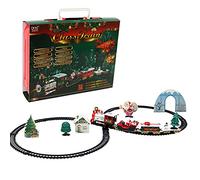 JAWSEU Trenino Natalizio Pista Trenino, Trenino Natalizio sotto Albero Elettrico, Realistico Decorazione sotto Albero di Natale Treno a batterie Gioco addobbi Natalizi