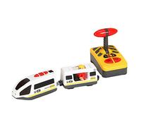 JAWSEU Treno Elettrico Telecomandato, Giocattolo da Pista Giocattolo Bambino, Giocattolo del Treno Elettrico del Modello Compatibile con Binario in Legno