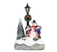 JAWSEU Villaggio di Natale illuminato, paesaggio invernale a LED, decorazione per casa, mini villaggio di Natale, decorazione natalizia, accessori per decorazioni natalizie per la casa