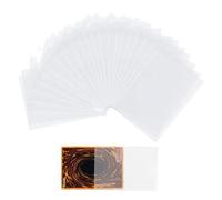 JAWUZ 100 Pezzi Bustine Protettive Carte 88 * 61 Mm, Bustine Protettive Per Yugioh, Buste Protettive Manga Per Pokemoon Photocard Sleeves, Standard, Holder(Trasparente)