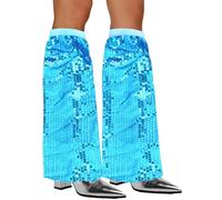 JAWUZ 2 Pezzi Accessori Discoteca, 70s Costume Accessori 70s Signore Leggings di paillettes Calze di paillettes 1970s Accessori Festa Retrò Donne 80s Leggings di paillettes Calze di paillettes