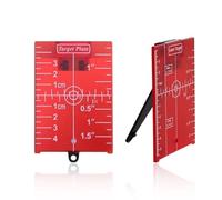 JAWUZ 2 pz Target Laser Magnetico con Riflettori, Targetboard per Livelle Laser e Strumenti di Misurazione, Alta Visibilità, Facile da Usare e Trasportare