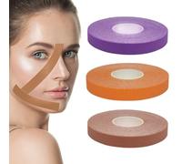 JAWUZ 3 Pezzi 1.5cm x 5m Face Taping Viso,Cerotti Viso Lifting,Face Lift Tape Riduce Le Rughe,Cerotti Patch Antirughe Per Prevenire Ed Eliminare Le Linee Sottili Il Lifting Della Pell