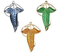 JAWUZ 3 Pezzi Spille Con Foglie d'Elfo,Spille Medievali,Spille Da Donna,Spille Personalizzate,Spille Vintage,Perfette Per Gli Amanti Degli Anelli e Gli Amanti Degli Hobbit,Resina