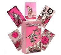 JAWUZ 78 Classici Tarocchi Divinazione Tarocchi Rider tarot per principianti giocattolo di divinazione carte dei tarocchi olografiche carta di divinazione del destino(rosa)