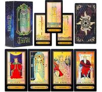 JAWUZ 78 Tarocchi carte, per Tarocchi rider waite, Mazzo di Tarocchi Olografici Gioco di Lettura del Futuro con Scatola Colorata per Principianti e Giocatori Professionisti, Regina(Inglese)