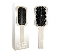 JAWUZ Bounce Curl Brush,Spazzola Per Definire i Riccioli,Per Pettinare,Districare,Modellare,Meno Tirare e Separare i Ricci,Beige