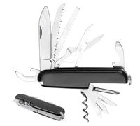 JAWUZ Coltellino tascabile 9 * 2.4 * 1.4CM coltello pieghevole Coltellino Svizzero,coltello tascabile coltello multiuso Campeggio,mini coltello 11 Funzioni (Nero)
