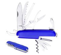 JAWUZ Coltellino tascabile 9 * 2.4 * 1.4CM coltello pieghevole Coltellino Svizzero,coltello tascabile coltello multiuso Campeggio,mini coltello 11 Funzioni (Blu)