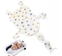 JAWUZ Cuscino Bagno Neonato 0-12 Mesi Riduttore Vasca Amaca Regolabile 3 Punti Supporto Ergonomico Testa Collo Tessuto Antibatterico Triplo Strato Lavabile Pieghevole Regalo Neogenitori Sicurezza