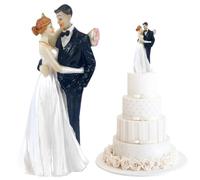 JAWUZ Multicolore 1 unità Cake Topper Matrimonio Sposi Statuina per Torta Nuziale