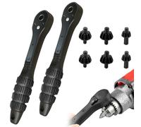 Jaxbo - Chiave a cricchetto per mandrino a cricchetto, 2 in 1, mini chiavi a cricchetto per mandrino, chiave universale di ricambio per trapano, compatibile con la maggior parte dei trapani elettrici