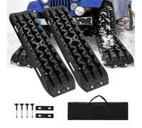 Jaxguom 2 lamiere di sabbia per fuoristrada, lamiere di sabbia per camper 10T carico, aiuto di avviamento per neve e sabbia, con borsa e strumento di installazione, aiuto alla trazione per auto