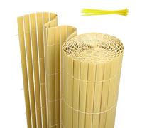 Jaxguom Protezione da sguardi indiscreti in PVC, 80 x 400 cm, con tre rinforzi a coste e fascette per cavi, protezione dal vento, resistente agli agenti atmosferici, per recinzione giardino e