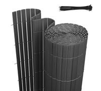 Jaxguom Protezione da sguardi indiscreti in PVC, 90 x 600 cm, con tre rinforzi a costine e fascette per cavi, protezione dal vento, resistente ai raggi UV, per recinzioni da giardino, terrazza,