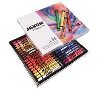 Jaxon 49436 - Pastelli a cera acquerellabili, 36 pezzi