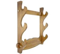 JAXU CWN 'ART Spada a Parete in Vero Legno Katana Wood Made Staffa Samurai Sword Stand Hanger Support Holder （3 Story）