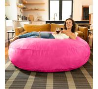 Jaxx Cocoon - Poltrona a sacco grande per adulti, in microsuede fucsia, 1,8 m