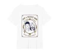 Jay And Silent Bob Snootchie Bootchies Maglietta, Donna Plus-Size, Bianco, 3X