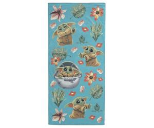 Jay Franco Asciugamano Star Wars The Mandalorian con Baby Yoda Grogu - per Bagno, Spiaggia e Piscina - 100% Cotone, 71 cm x 147 cm