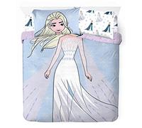 Jay Franco Disney Frozen - Set di biancheria da letto matrimoniale, 100% cotone, 4 pezzi, include copripiumino, lenzuolo con angoli e federe