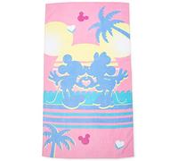 Jay Franco Disney Mickey e Minnie Mouse Baci al Tramonto 86cm x 162cm Grande Asciugamano da Spiaggia in 100% Cotone/Telo Mare