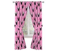 Jay Franco Disney Minnie Mouse Hearts N Love 84" inch Drapes - Beautiful Room Décor & Easy Set Up, Bedding - Curtains Include 2 Tiebacks, 4 Piece Set (Official Disney Product)