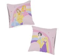 Jay Franco Disney Princess Cutout Set di 2 federe reversibili per bambini, 65 x 65 cm, 100% cotone