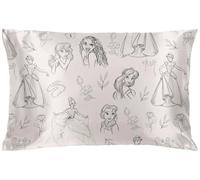 Jay Franco Disney Princess Federa in raso - Dimensioni standard 50 x 75 cm federa per cuscino in permium beige setoso