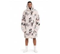 Jay Franco Disney Topolino e Amici Coperta indossabile per Adulti - Coperta con Cappuccio, Tasca e Orecchie 3D, Fodera in Sherpa, Pile Morbido e Avvolgente, Licenza Ufficiale, Grigia, 34x38