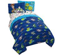 Jay Franco Disney Toy Story Buzz & Woody 5 Piece Full Bed Set - Includes Reversible Comforter & Sheet Set - Super Soft Fade Resistant Microfiber - (Official Disney Product)