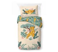 Jay Franco Kids Disney Il Re Leone - Set Copripiumino Biancheria da Letto Super Morbida in 100% Cotone con Federa, Prodotto con Licenza Ufficiale, Giallo, 2 Pezzi Singolo