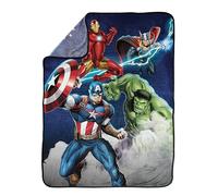 Jay Franco Kids Marvel Avengers Coperta in Peluche - 130 x 150 cm Coperta in Pile Morbida e Confortevole per la Camera da Letto e il Divano, Prodotto con Licenza Ufficiale, Multicolore
