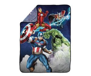 Jay Franco Kids Marvel Avengers Coperta in Peluche - 130 x 150 cm Coperta in Pile Morbida e Confortevole per la Camera da Letto e il Divano, Prodotto con Licenza Ufficiale, Multicolore