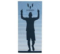 Jay Franco Kids Messi Calcio Telo Mare 100% Cotone - 71 x 147 cm Asciugamano Super Morbido, Piscina e Viaggio, Prodotto con Licenza Ufficiale, Blu