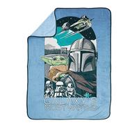 Jay Franco Kids Star Wars Plush Throw Blanket - 130x150cm Morbida e accogliente coperta in pile per la camera da letto e il divano, prodotto con licenza ufficiale, blu