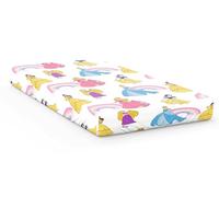 Jay Franco Lenzuolo con angoli delle principesse Disney, 100% cotone ultra morbido, per bambini, per decorare la stanza, bianco neve, Cenerentola, Rapunzel, Belle, Aurora, rosa, singolo