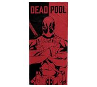 Jay Franco Marvel Deadpool - Asciugamano da bagno, spiaggia e piscina, 71 cm x 147 cm, colore: Rosso