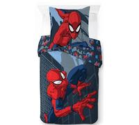 Jay Franco Marvel Spiderman - Set di biancheria da letto super morbida per bambini, con federa, solo copripiumino (imbottitura non inclusa), blu scuro, 2 pezzi
