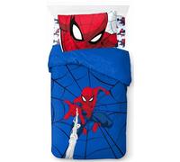 Jay Franco Marvel Spiderman Webtastic 100% cotone, set letto singolo, 3 pezzi, include copripiumino, lenzuolo e federa